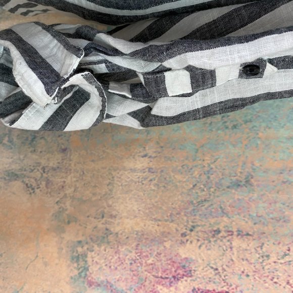 📌 Lucky Brand Cotton Block Striped Long Blouse - Picture 10 of 16